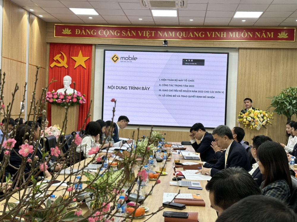gmobile to chuc cong bo kien toan mo hinh to chuc va trien khai cong tac nam 2023