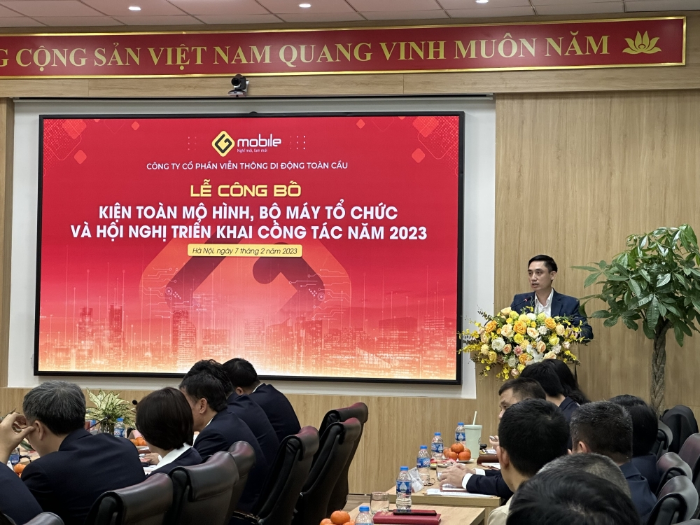 gmobile to chuc cong bo kien toan mo hinh to chuc va trien khai cong tac nam 2023
